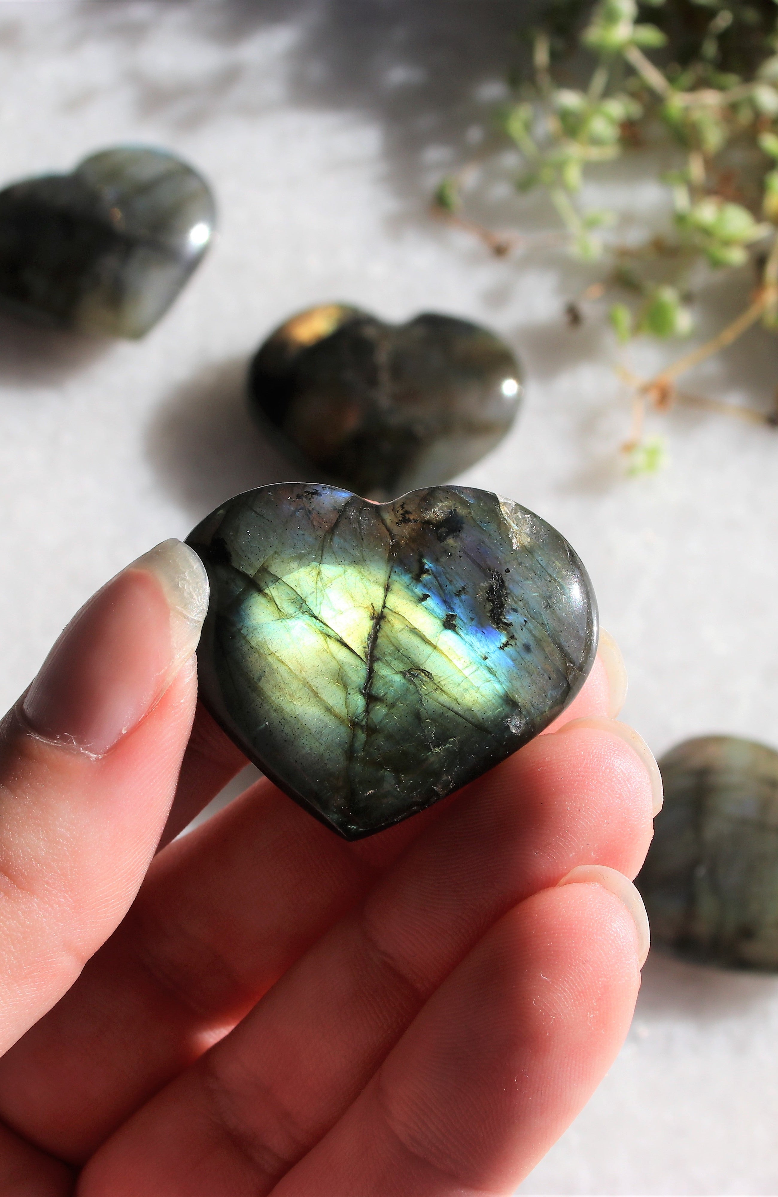 Labradorite Hearts